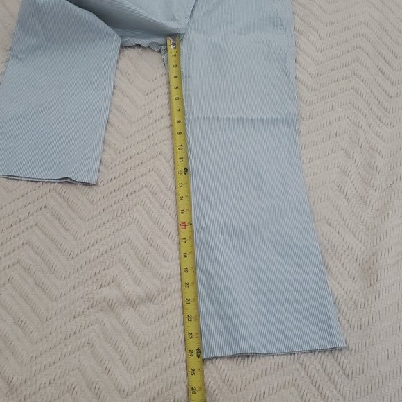 Theory blue white striped cropped pants (0) - Picture 12 of 16